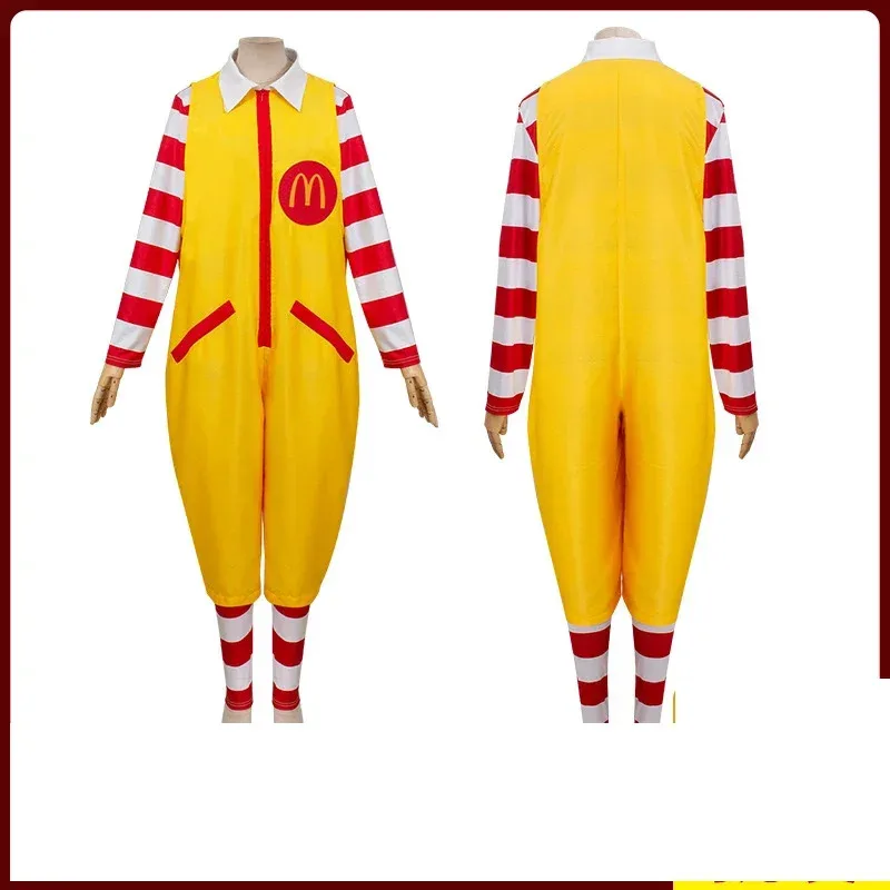 25COSВзрослый Макдональд Косплей Костюм Рональд Маскарад Вечеринка Сутра Клоун Персонаж Хэллоуин Вечеринка Забавный Костюм Сценическая Одежда Wi