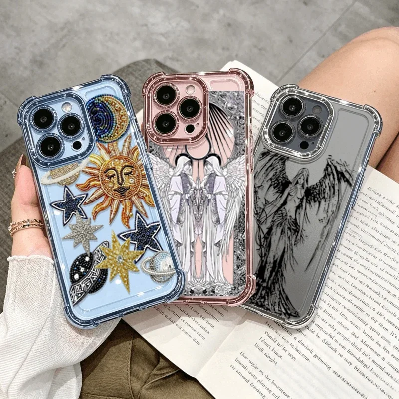 tarot sun moon face Phone Casing For Motorola MOTO Edge 70 FUSION 60 50 5G G77 G60 G06 G24 G15 G35 G75 Case Soft Plating