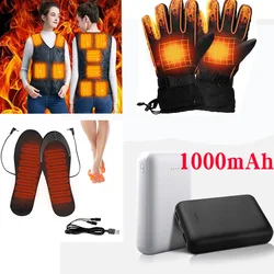 Banco de energía de 10000mAh, Mini Batería Externa de carga portátil, 5V, 2A, chaleco de calentamiento rápido, chaqueta, ropa interior, equipo de calefacción eléctrica