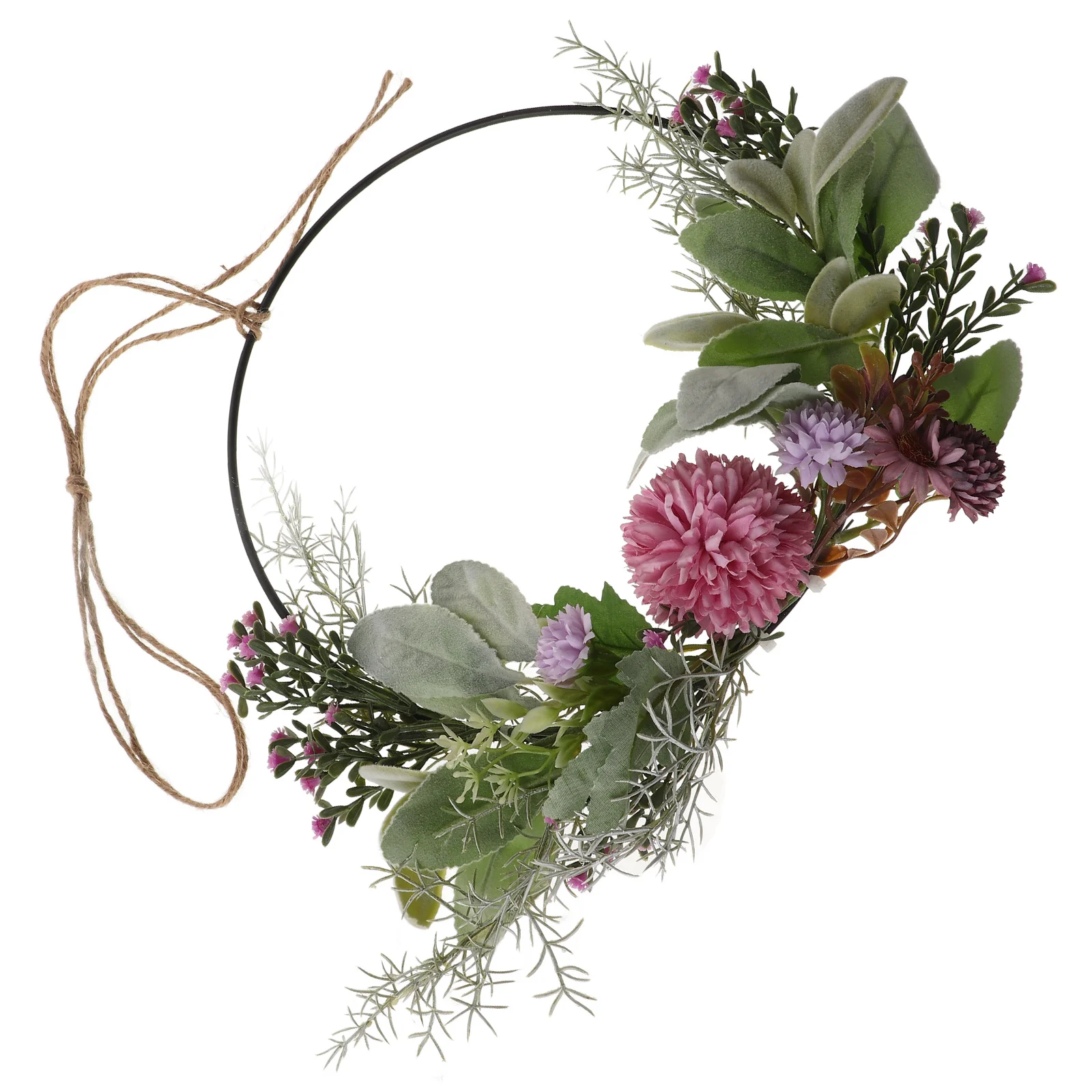 

Artificial Flower Door Decor Wreath Lifelike Design Year Round Beauty Home Decor Floral Hoop Wreath Simulation Flower Door