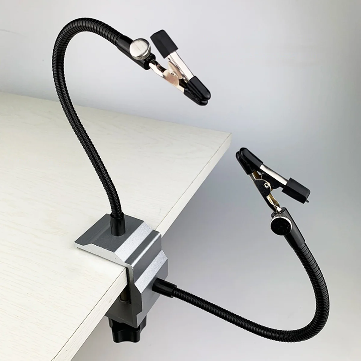 

Electric Soldering Iron Rack Universal Arm Silver Durable Alloy Multifunctional Soldering Station Holder Clips Adjustable