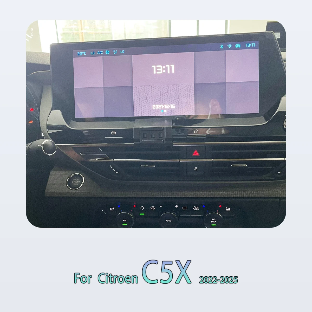 Spezielle Telefon Halter Für Citroen C5X C5 X 2022 2023 2024 2025 Magnetische Auto Telefon Halterung Smart Sensing Unsichtbare Basis zubehör – Detail 1