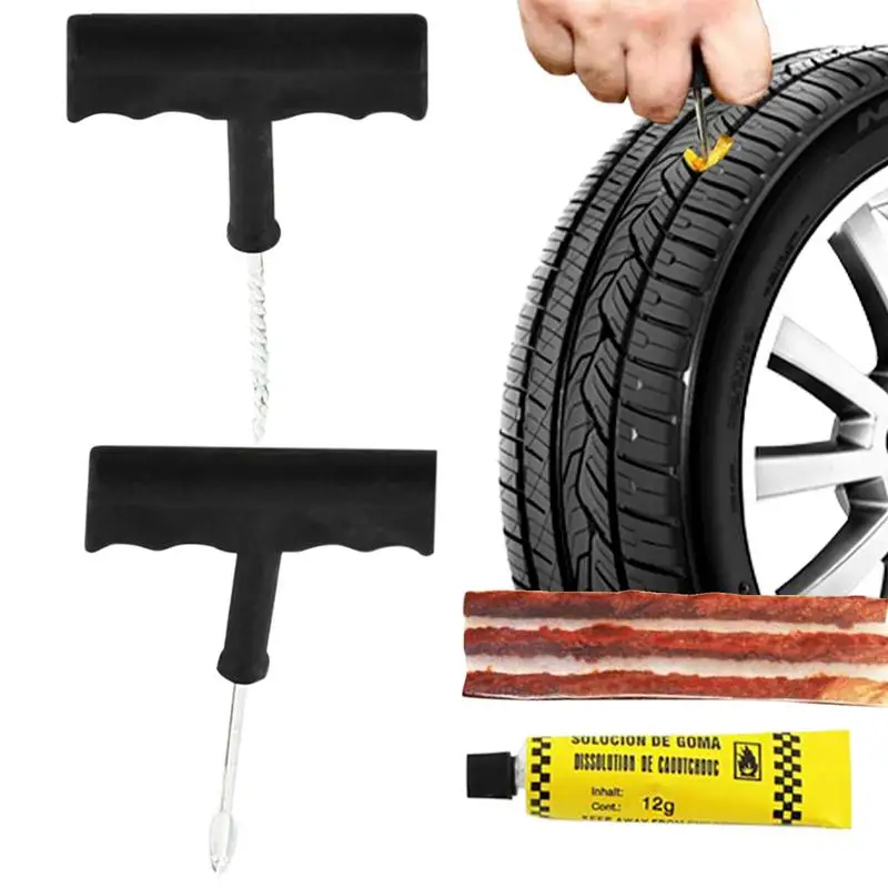 

Car Tire Repair Tool Set Vacuum Tire Special Emergency Motorcycle Electric Vehicle Universal Rubber Strip Quick Tire Repair Tool