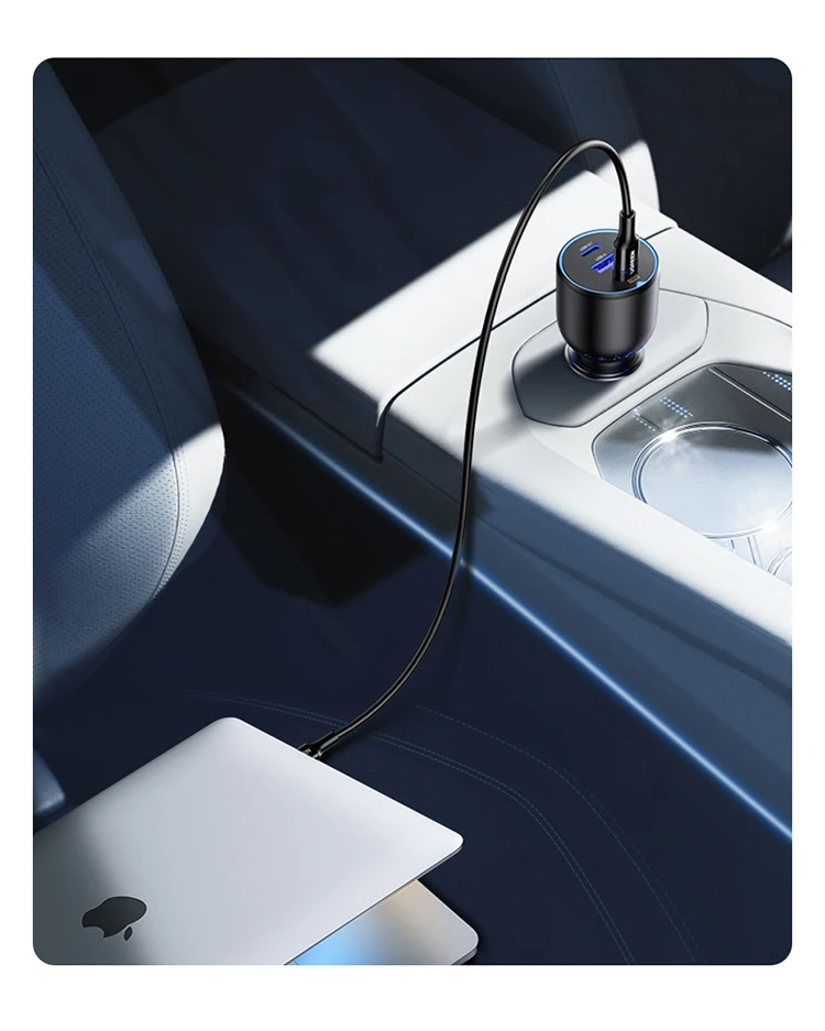 UGREEN 130W USB C Fast Car Charger For Xiaomi iPhone 18 Samsung Galaxy S25 Laptops PD3.0 Fast Charging USB Type C Car Charger