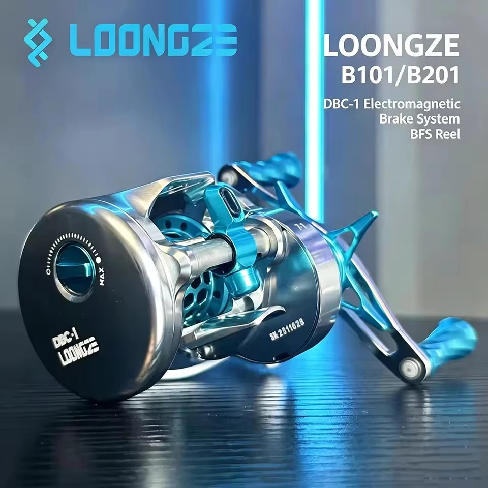 

Катушка для бейткастинга Loongze Airlite B100/200DBC-I Series BFS с цельнометаллической электромагнитной тормозной системой для точной ловли на приманку