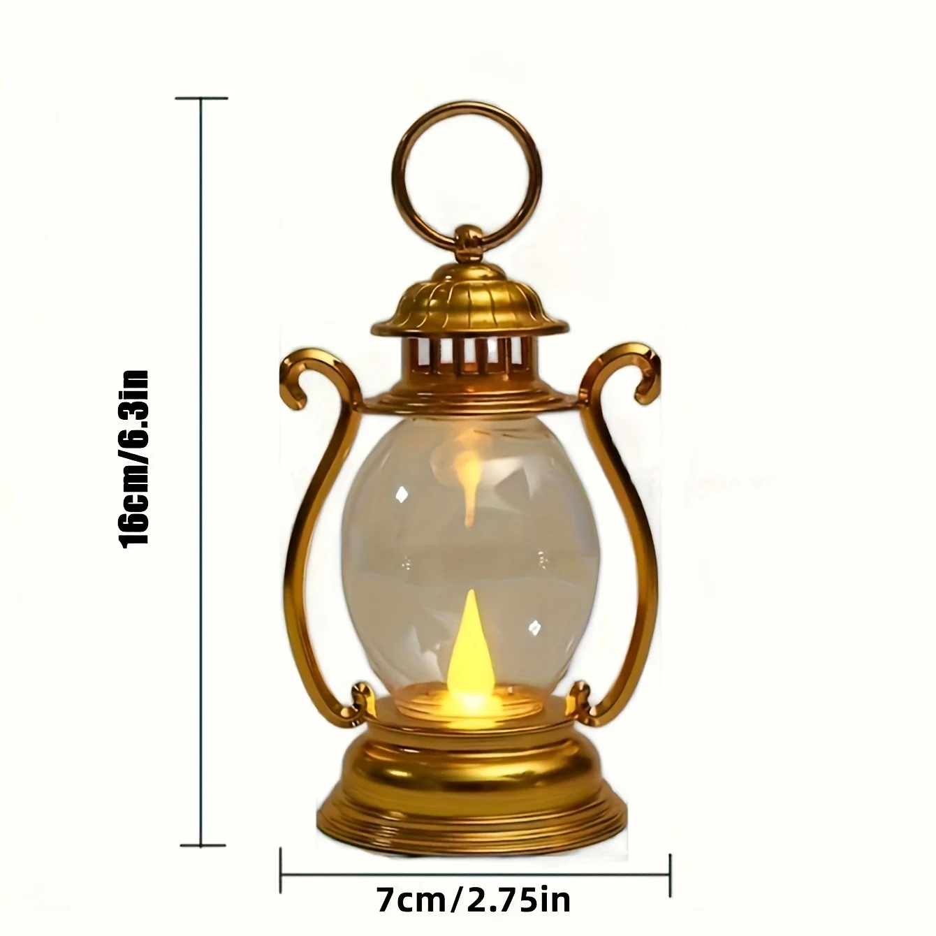 Ramadan Decoration 2024 LED Light Portable Pony Lanterns Oil Lamp Islamic Muslim Home Ornament Ramadan Kareem Party Decor