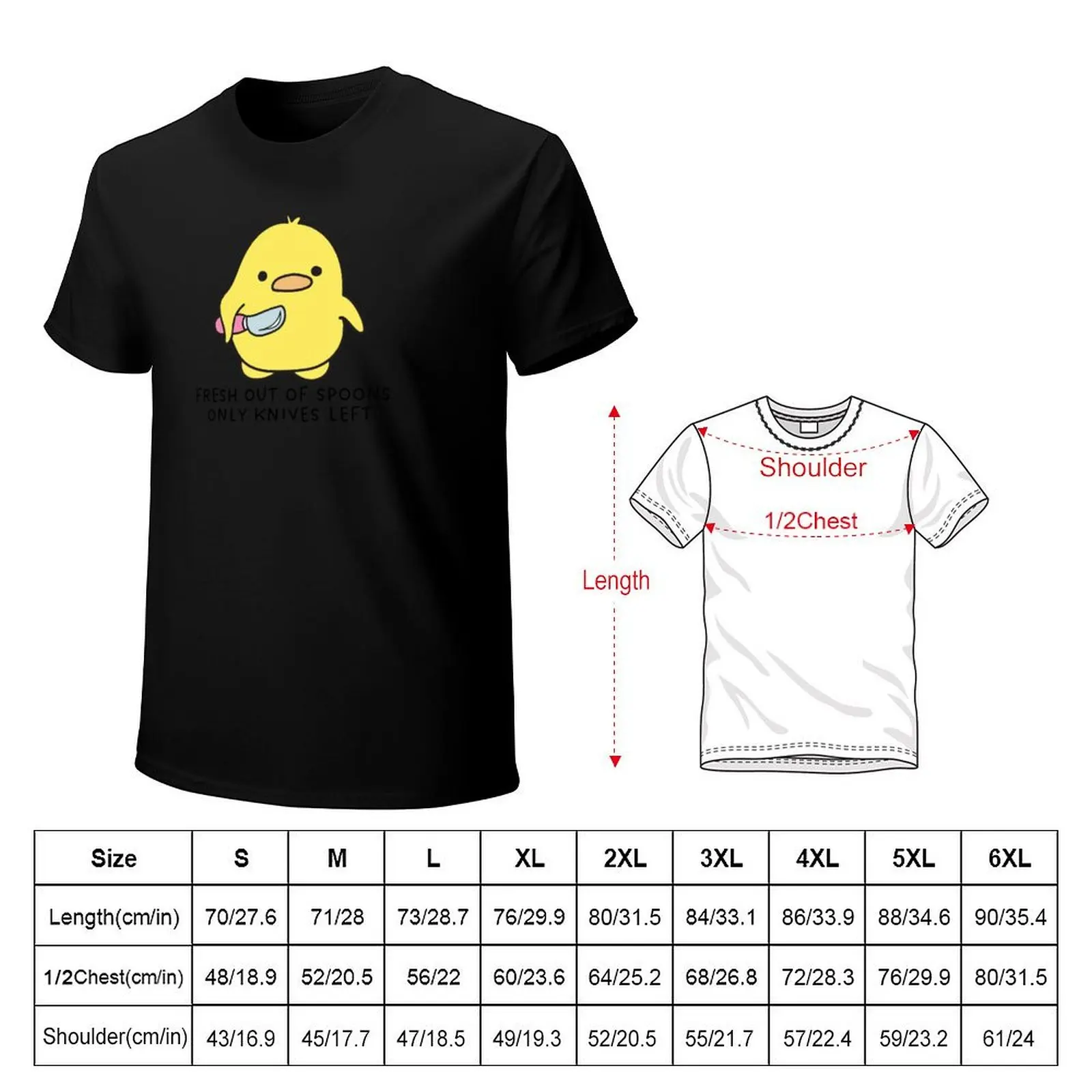 Fresh Out Of Spoons Only Knives Left T-Shirt man t shirt graphic T-Shirt