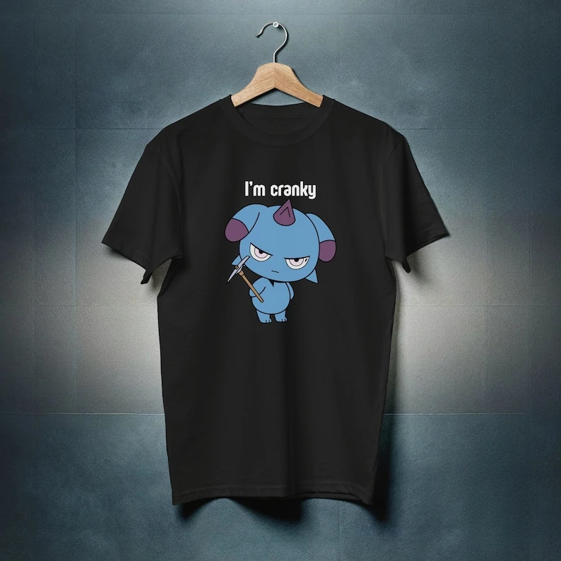 I'm Cranky Depresso Palworld Gaming Shirt Gaming Gamer Videogame Gift Tshirt Women Men Regular Tee Vintage Casual Cotton T-shirt