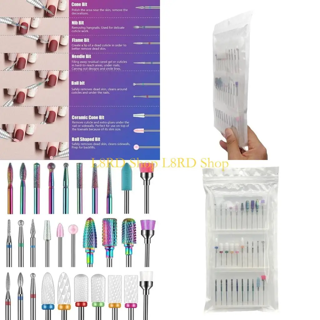 

L8RD Drill Bits Set Ceramic Wungsten Drill Outary Burrs Bit Bit Bit File