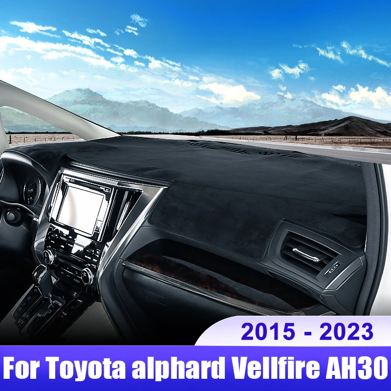 

Гибридный коврик для приборной панели автомобиля, для Toyota Alphard Vellfire 30 AH30, 2015, 2016, 2017, 2018, 2019, 2020, 2021, 2022, 2023, аксессуары