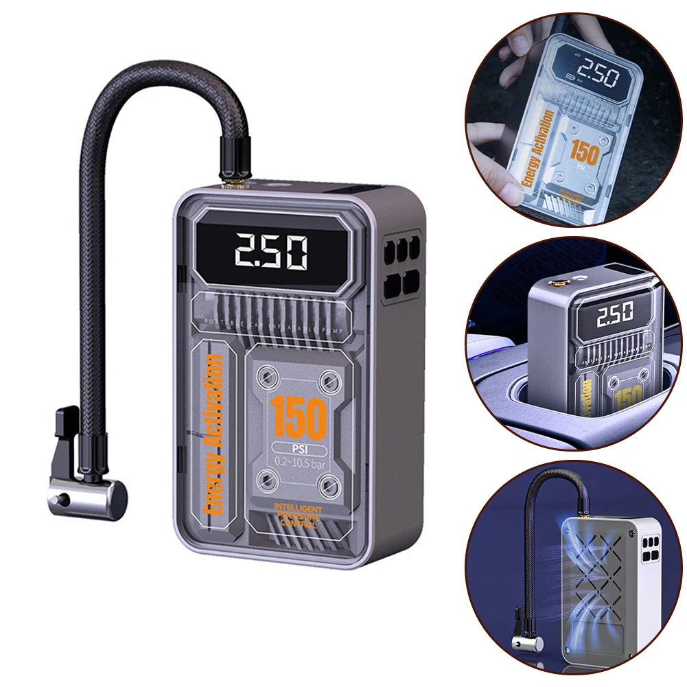 Air Compressor Pump USB Instructions Length Of Air Hose ABS Precision Psi Air Volume L Min As The Picture Shows