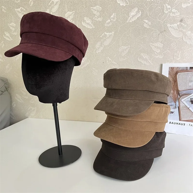 chapeu-da-marinha-do-velo-da-camurca-boina-superior-lisa-chapeu-do-jornaleiro-chapeu-octogonal-britanico-retro-euro-trendy-lingua-do-pato-outono-inverno-novo