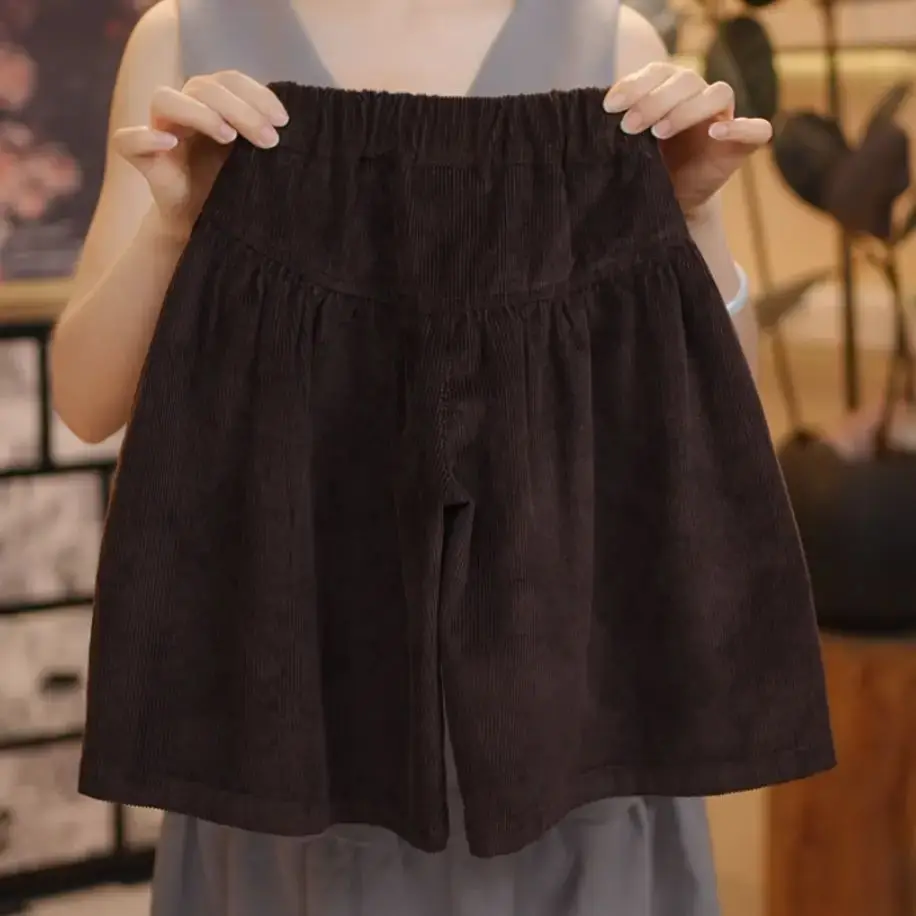 2026 Brown Pants 2026 Kids Fall New Casual Solid Soft Daily New Autumn Design Girls Trendy Wide Leg Pants