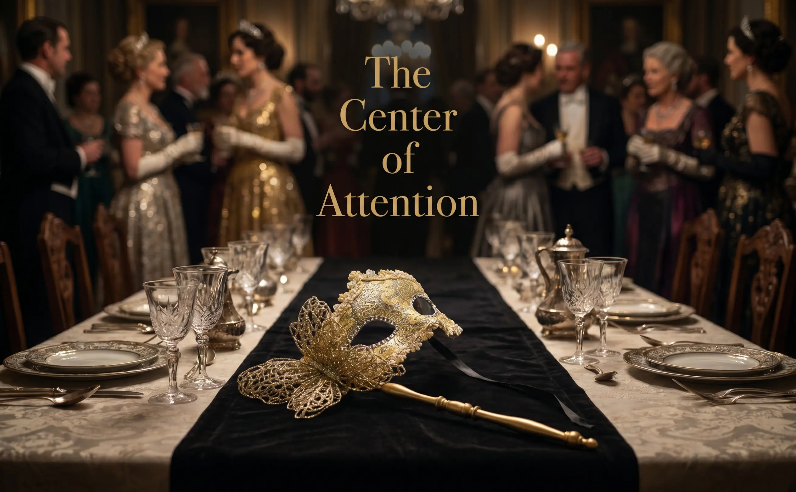 Premium Handheld Masquerade Mask for Women Gold Chic Drama Mystery Design Halloween Birthday Prom Dancing Party Selfie Photo