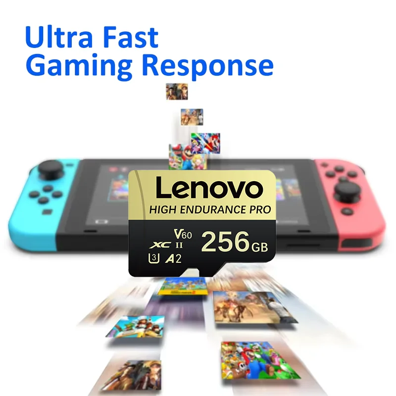 Lenovo High Performance Micro SD TF Memory Card 1TB V60 A2 U3 for DJI GoPro Action Camera 128GB 256GB 512GB Drone Memory Card