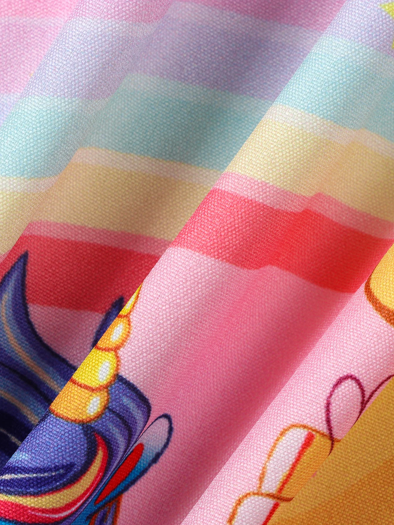 Baby Girl Fashion Cute Cartoon Unicorn Printed Skirt with Bow Decoration Strap Dress Summer