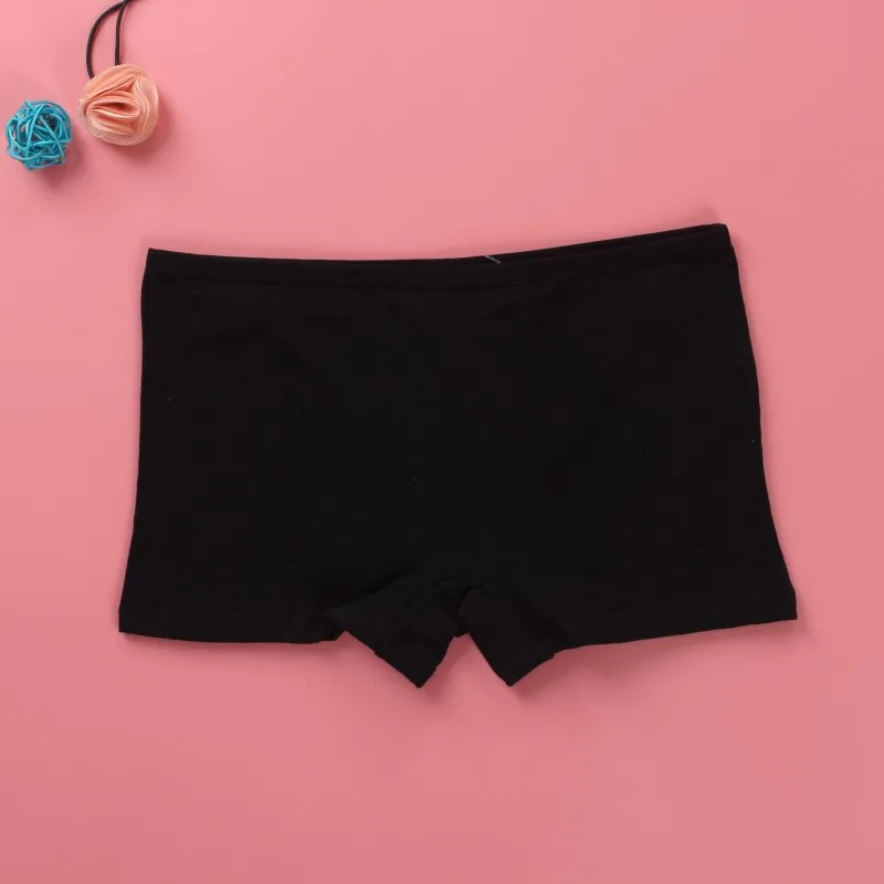 Girls Underwears Mid-Waist Student Young Girls Panties Solid Color Teenage Boxershorts Briefs Children Underpants Teens