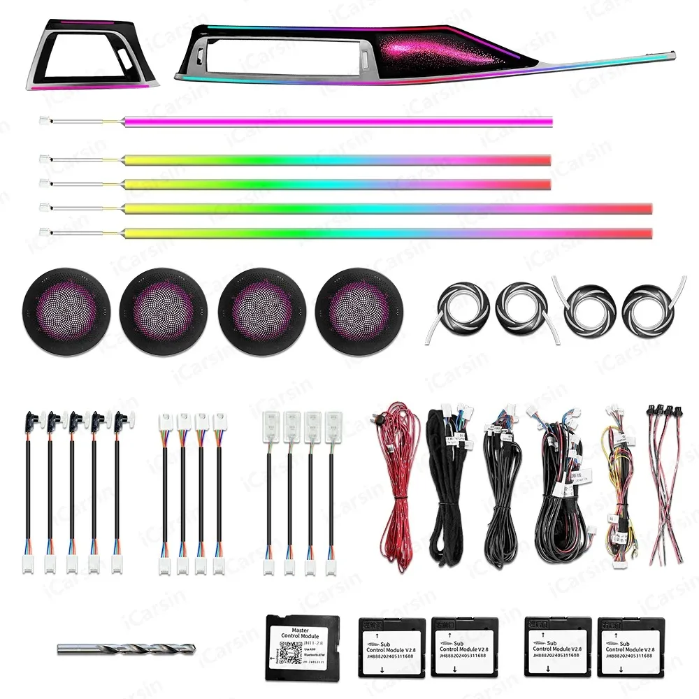 

64-цветное окружающее освещение F30 для BMW 4 серии Gran Coupe F36 F33 F32, отделка приборной панели автомобиля, обновление внутреннего светодиодного освещения