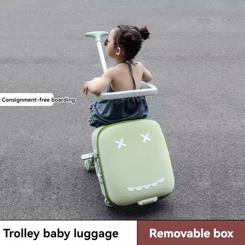 De Bagagekoffer Van Kinderen Kan De Koffer Van De Baby Rijden En Lopen, De Baby Kan De Koffer Meenemen. De 20-Inch Opvouwbare Kinderwagen Kan