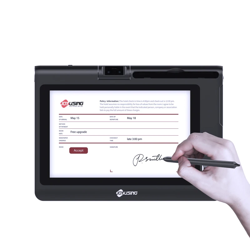Joyusing Mt510B Electronic 10.1 Inch Lcd Signature Pad Handwriting With Optional Fingerprint Scanner