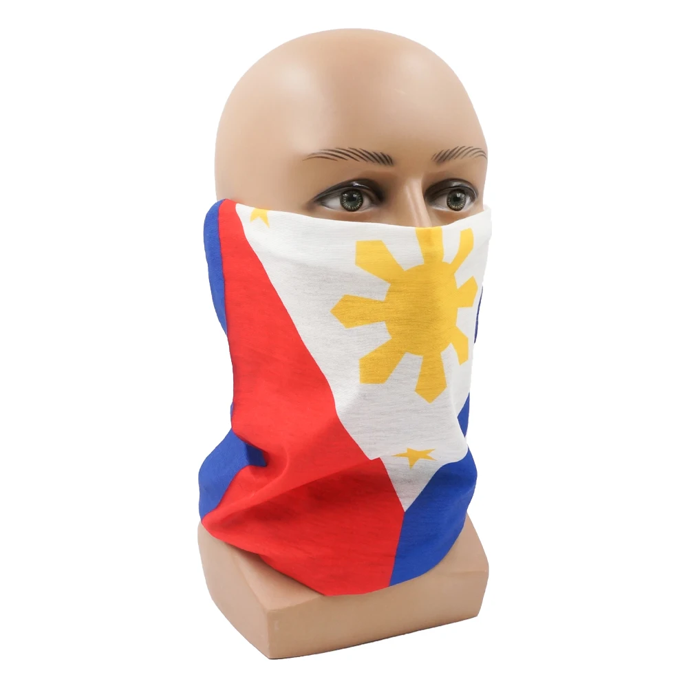 Philippines Singapore Indonesia Malaysia Flag Neck Gaiter Seamless Southeast Asia National Flag Face Bandana Cover Cycling Scarf view 3