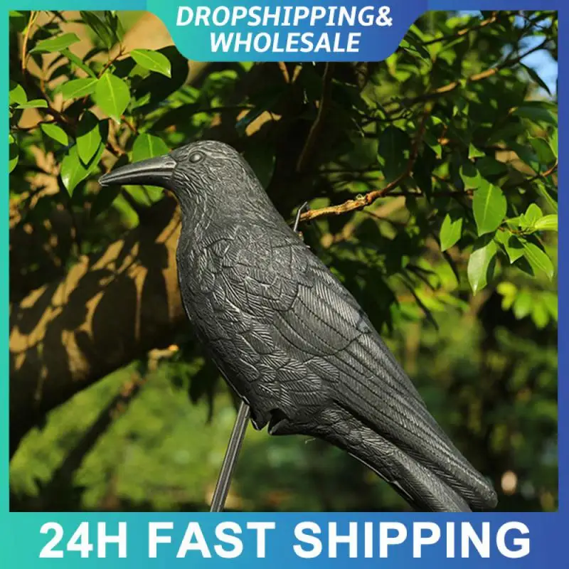 Bait Crow Decoration Props Rugged And Durable Home Decorations Halloween Simulation Crow Decorative Props Can Be Used Repeatedly