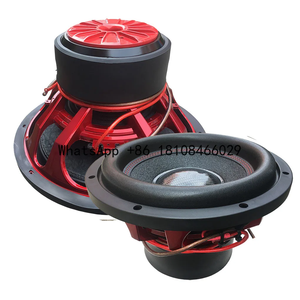 

2021 New Item Car Stereo Subwoofer Superior Cooling System Dual 2ohm 3000W MAX Metal Red Vented Cast Aluminum Basket