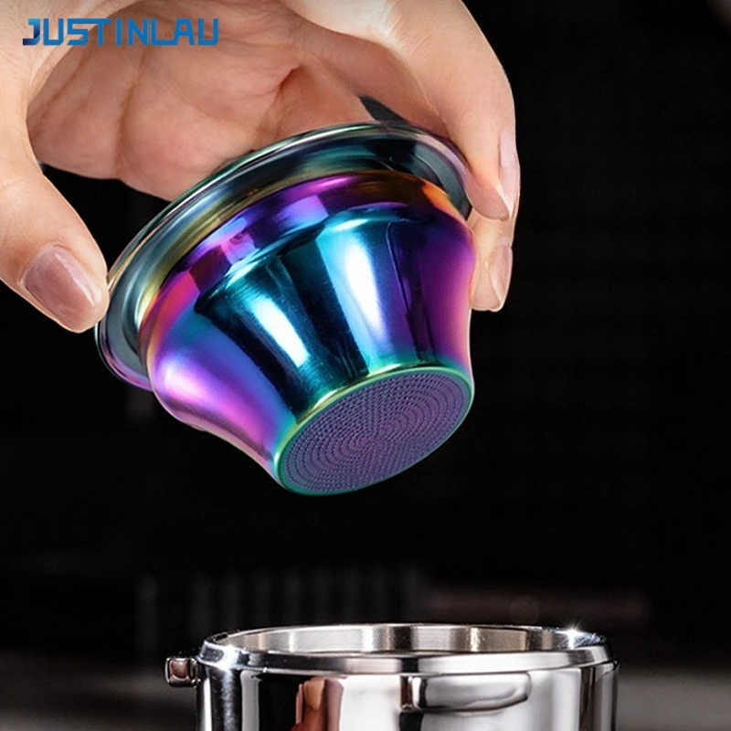JUSTINLAU 58mm Espresso Coffee Filter Basket Variable Diameter 304 Stainless Steel Precision Porous Strainer Barista Tool