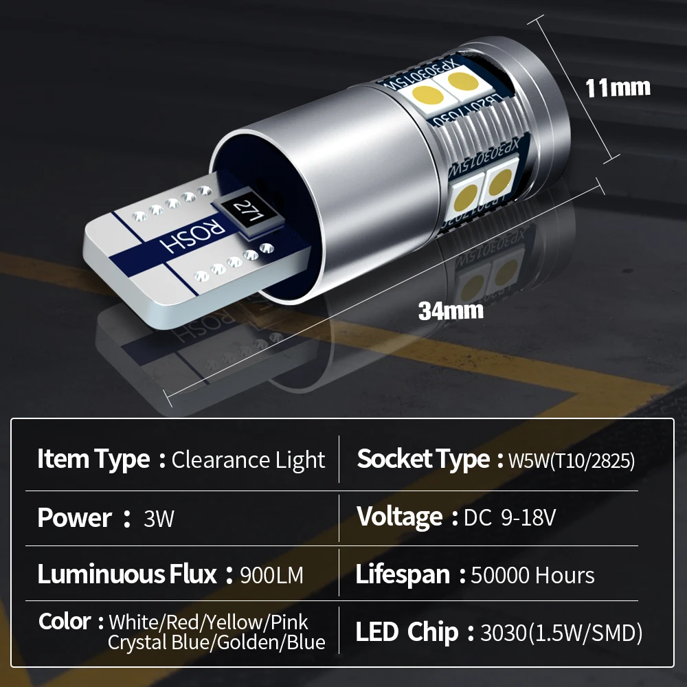 Luz de estacionamento para Mercedes Benz, 2x LED, W5W, T10, lâmpada de apuramento, CLC, CLK, CLS, GL, GLK, Classe SL, CL203, A209, C219, X164, X166, x204, R230