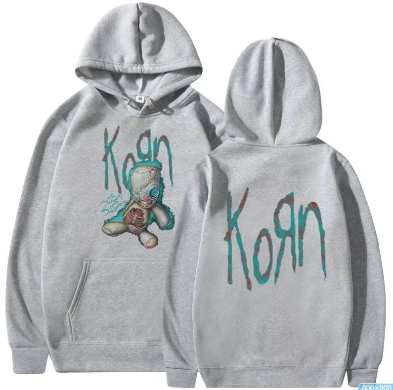 Korn Issues Rock Band Music Album Hoodie Men's Vintage Metal Gothic Oversized Hoodie Streetwear Hip Hop Punk Hooded Sweatshirt