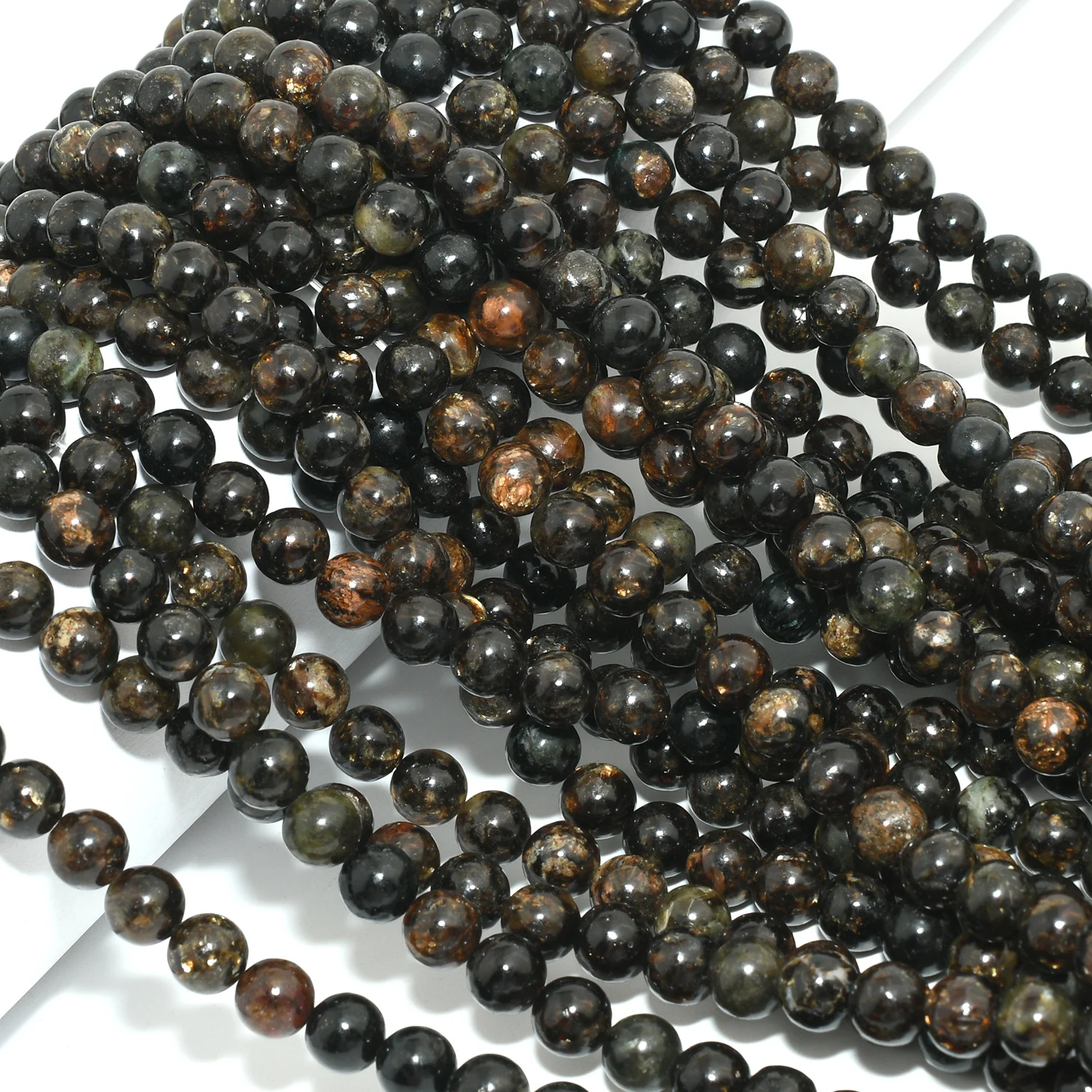 الطبيعية بسيطة مستوى الجودة البيوتيت فضفاض الخرز المستديرة 8mm-8.3mm