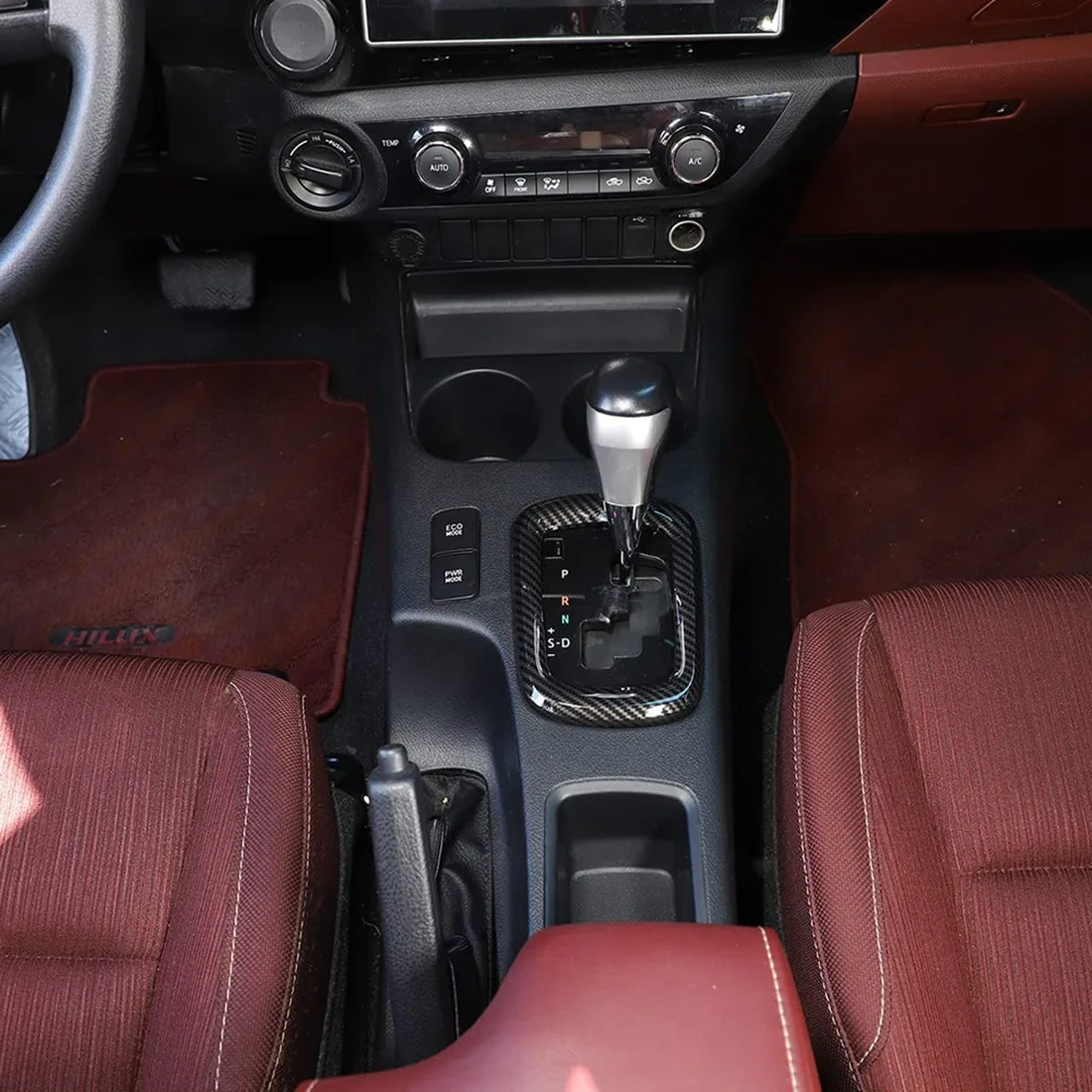 

Защитная крышка для автомобильной панели шестеренок для Toyota Hilux 2015 2016 2017 2018 2019 2020, ABS углеродное волокно