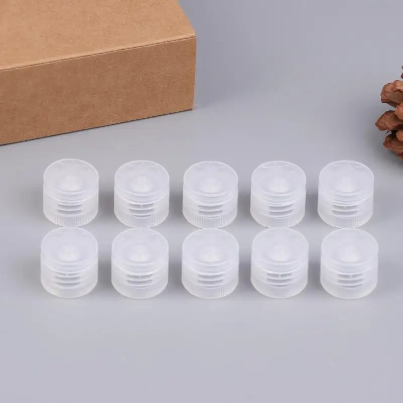 10Pcs Diameter 18/20/24MM Plastic Bottle Cap Replacement Flap Cover For Lotion/Toner Bottle Cosmetic Bottle Cap Accessories