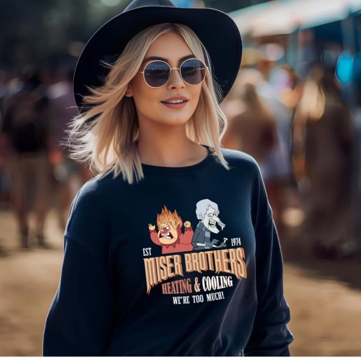 Modisches, lässiges Damen-Sweatshirt mit Miser Brothers-Druckmuster, Pullover, geeignet für Urlaubsgeschenke und Oberteile für den täglichen Gebrauch