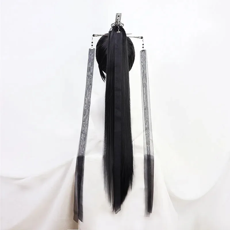 DY20 المسؤولين السماويين يبارك مينغ يي انه Shuangxuan كوس شعر مستعار أسود شعر مستعار تأثيري حلي هان فو Halloween25