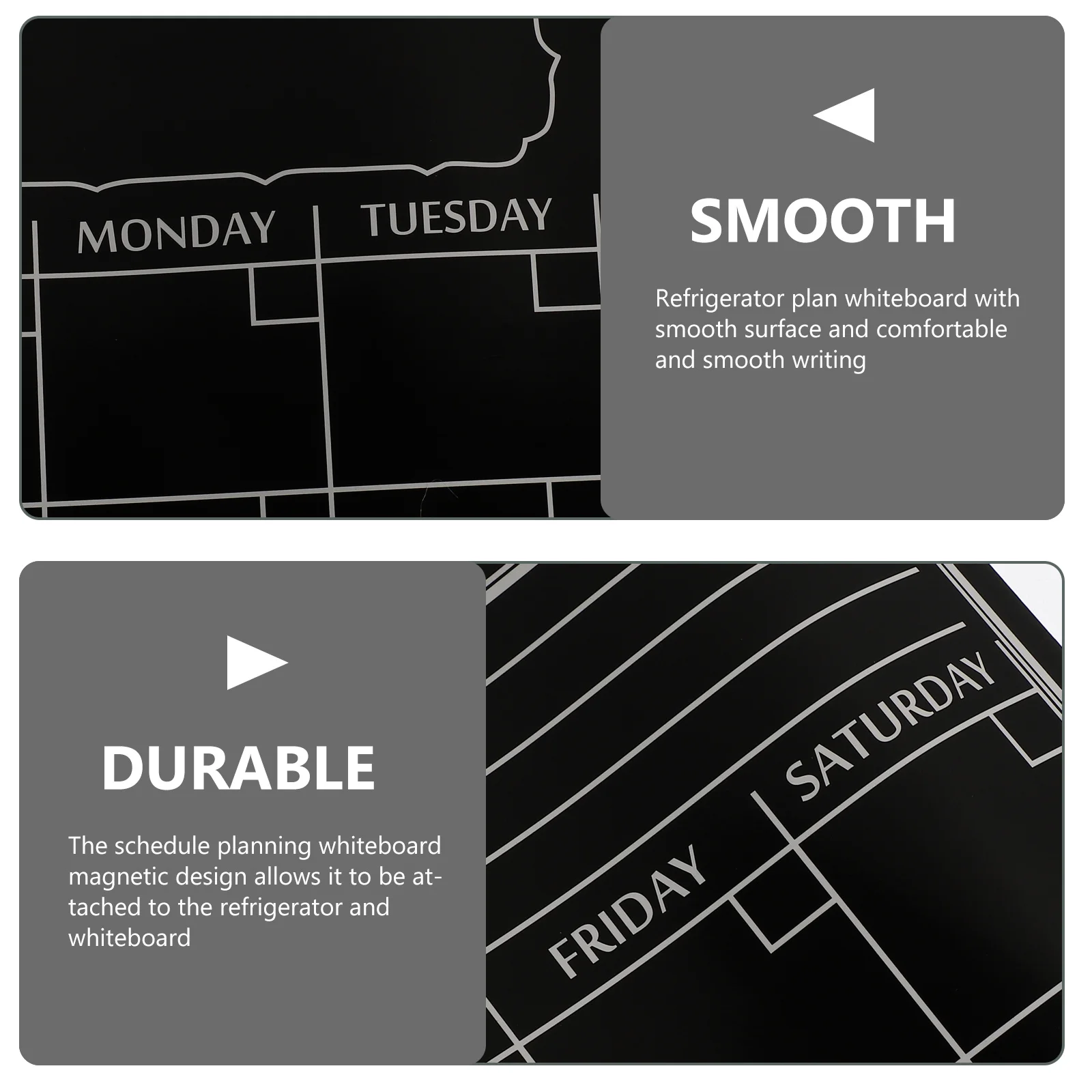 

Refrigerator Message Board Magnetic Whiteboard Calendar Dry Erase Writing Surface Smooth Reusable Kitchen Planning Schedule