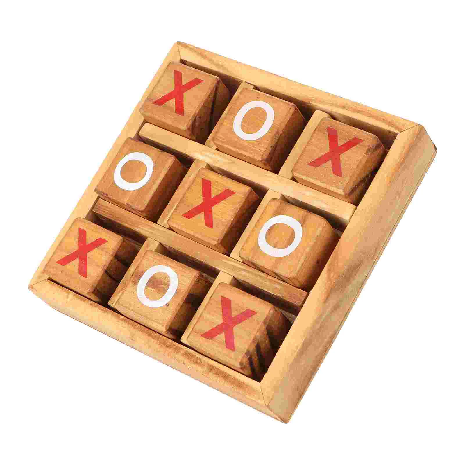 Xo Chess Toddler Toy Board TicTacToe Game Classic Wooden Games Family -Toe Child