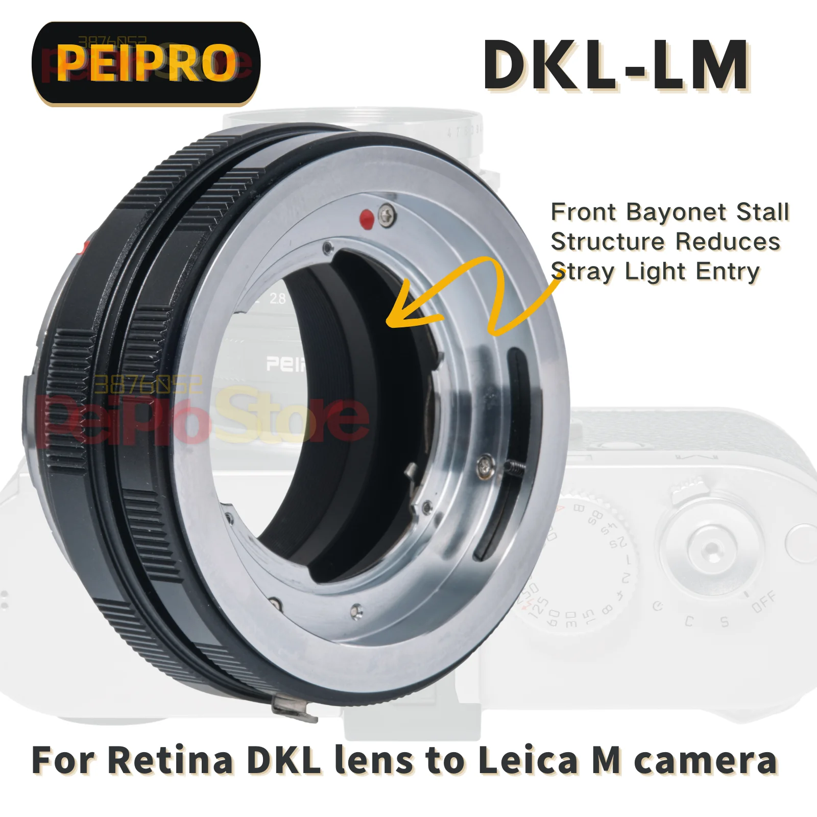 PEIPRO DKL-M Lens Adapter Converter for Retina DKL Lens to LEICA M Cameras