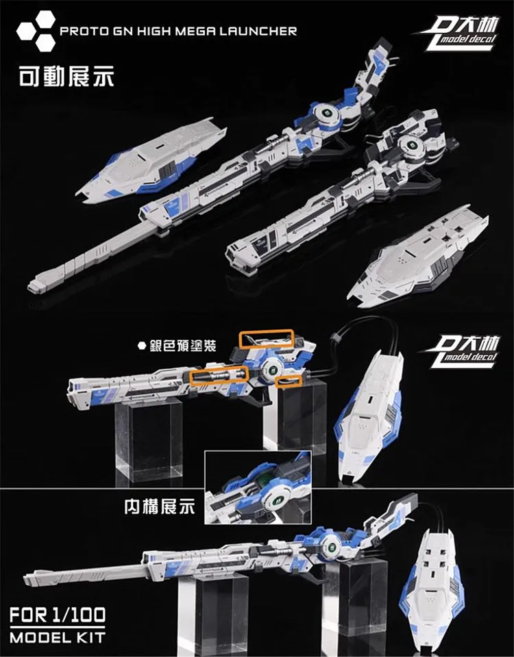 DL model GN high MEGA Launcher for MG MB HS 1/100 EXIA Astraea