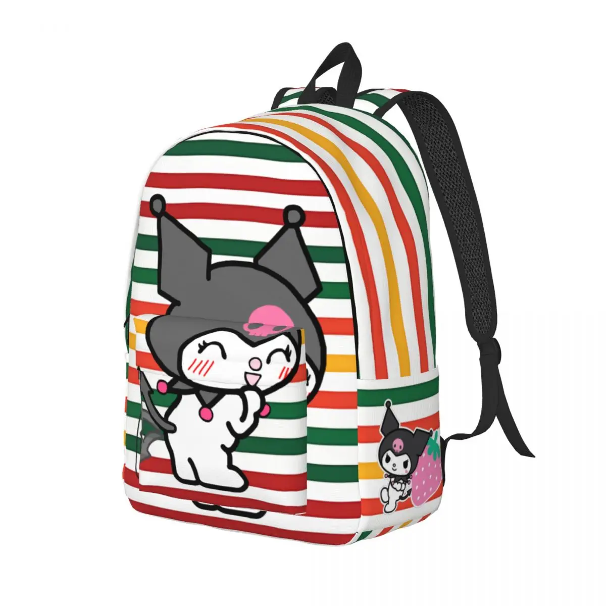 Glamorous College Bag Kuromi Boys Snack Storage Campus Birthday Gift Zipper Closure Laptop Bag