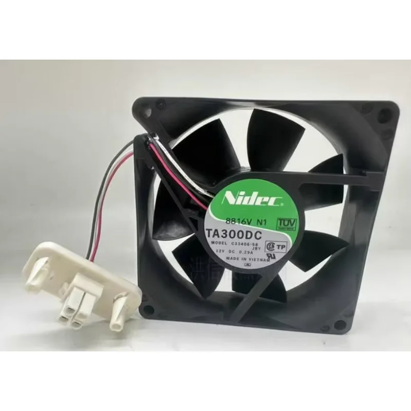 

Nidec C33406-58 DC 12 В 0,29 А 80x80x25 мм 3-проводной охлаждающий вентилятор для сервера