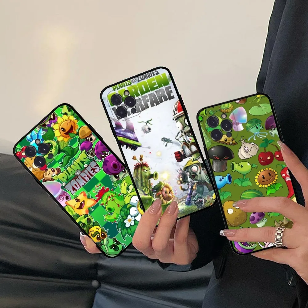 Game P-Plants V-Vs Z-Zombies Phone Case Silicone Soft for iphone 14 13 12 11 Pro Mini XS MAX 8 7 6 Plus X XS XR Cover