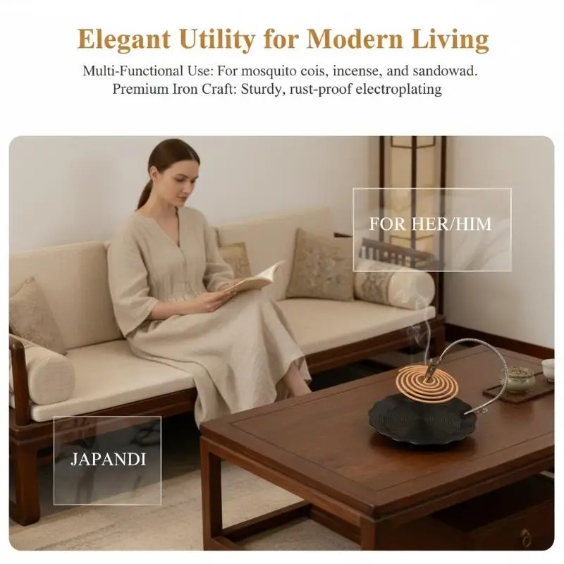 

〔20E〕|Portable Iron Mosquito Coil Holder Detachable Clip Suitable for Backyard BBQs〔25〕