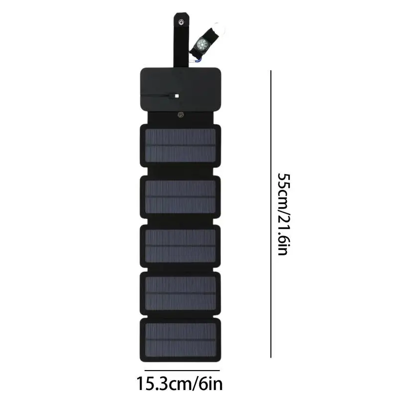 Imagem -06 - Painel Solar Portátil com Saídas Usb Carregador Solar Dobrável Geração de Energia