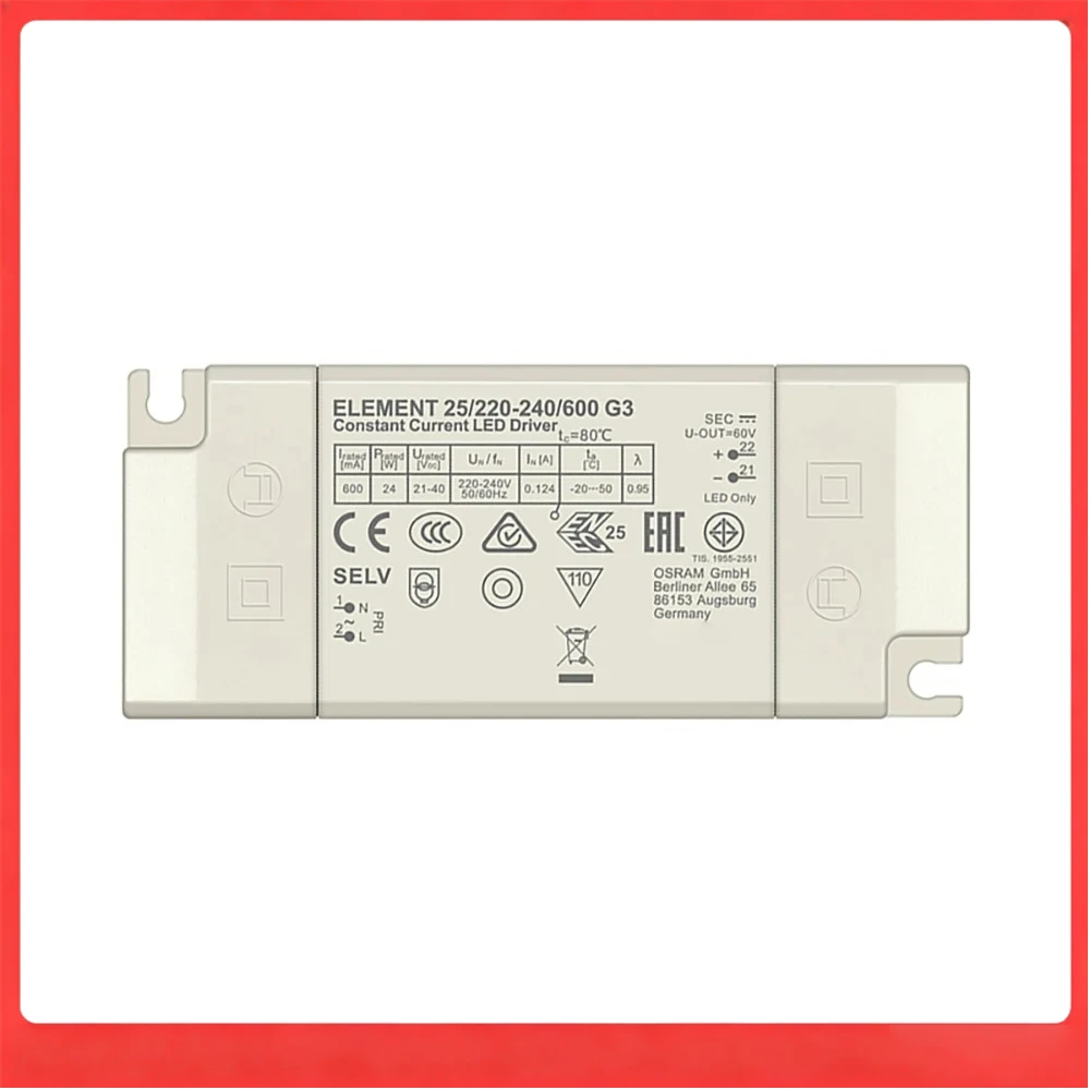 ELEMENT 25/220-240/600 30/220-240/700 34/220-240/800 35/220-240/900 38/220-240/500 EM 42/220-240/1A0 Constant Current LED Driver