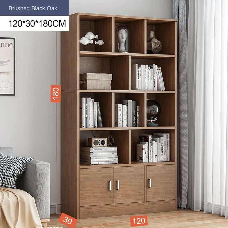 Simple Bookshelf Living Room Storage Rack Household Bedroom Storage Cabinet Multifunctional Cabinet Office Bookshelf