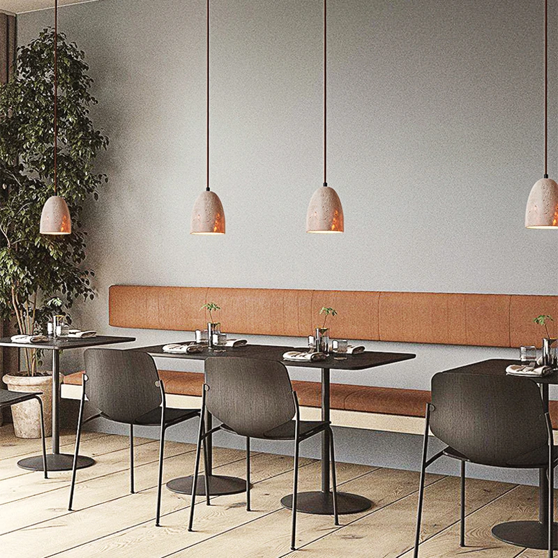 창의적인 디자인 와비사비 홈스테이 스튜디오 홈 데코레이션 LED 천장 조명 스칸디나비아 식탁 침실 소형 펜던트 램프
