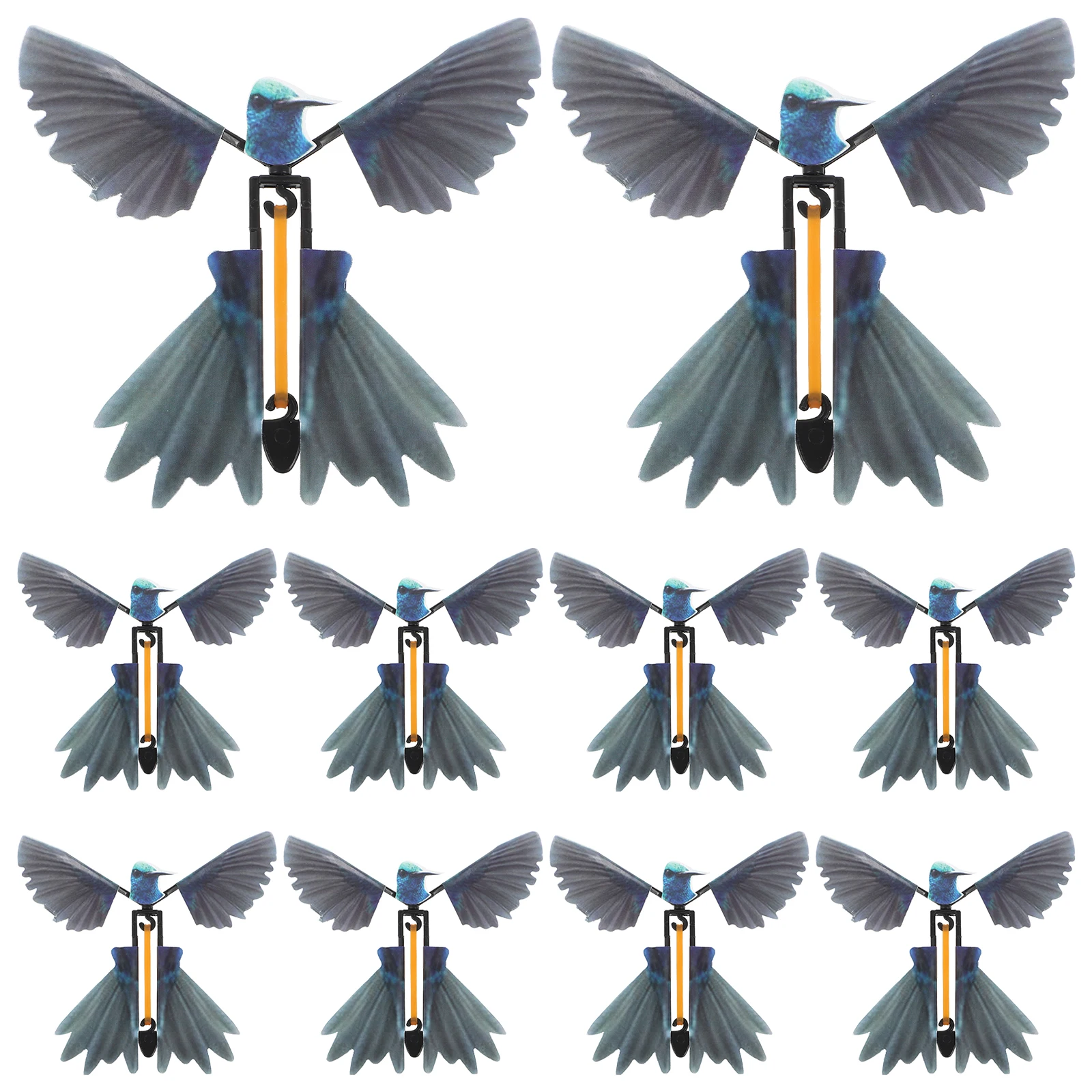 

10pcs Hummingbird Props Wind Up Toy Kids Birthday Party Flying Birds Plaything Favor Gifts Toys Performance