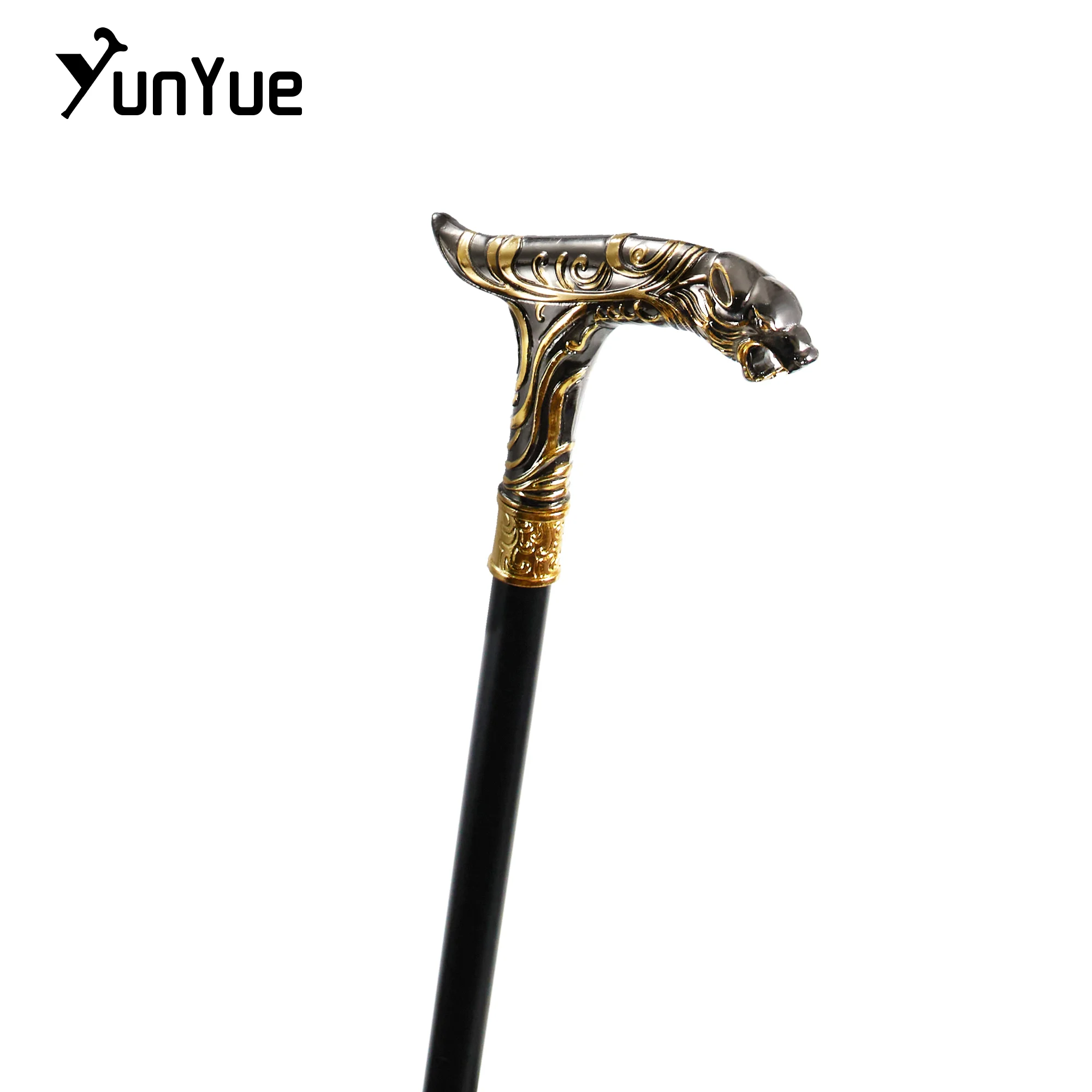 الذهبي الأسود كيلين مقبض موضة عصا للمشي للحزب الدعاوى الزخرفية عصا المشي السادة أنيقة خمر كروسير 93 سنتيمتر