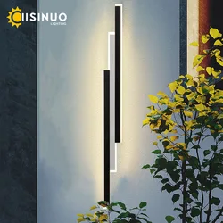 Linterna de pared impermeable para exteriores, luz LED larga para jardín, accesorios de iluminación, candelabros de aluminio para Villa, porche, garaje, 110V, 220V